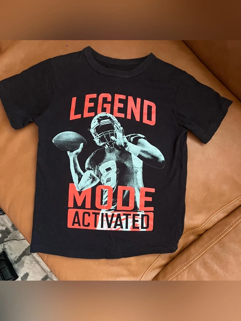Children’s Place Boys Short Sleeve 'Legend Mode Activated' Football Graphic Tee